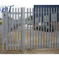 Hot Dipped Galvanized W Pale Palisade Fence with Ipe Post.